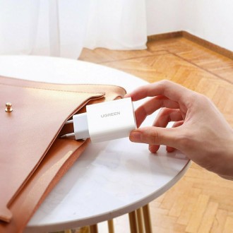 Ugreen Φορτιστής Χωρίς Καλώδιο με Θύρα USB-C Power Delivery Λευκός (CD127)
