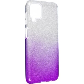 Θήκη Forcell Shining Back Cover Σιλικόνης Ασημί/Μώβ για Samsung Galaxy J4 2018