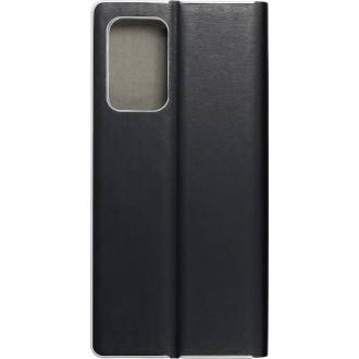 Θήκη Luna Silver Book Δερματίνης Μαύρη για Samsung Galaxy S6 Edge