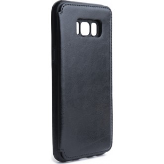 Θήκη Forcell Flip Back Wallet Δερματίνης Μαύρη για Samsung Galaxy S8 Plus