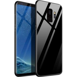 Θήκη Forcell Glass Back Cover Μαύρη για Samsung Galaxy S9