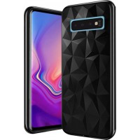 Forcell Forcell Air Prism 3D Pattern Back Cover Σιλικόνης Μαύρο (Galaxy S10)