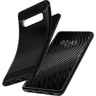 Spigen Rugged Armor Back Cover Σιλικόνης Μαύρο (Galaxy S10)