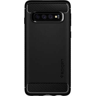 Spigen Rugged Armor Back Cover Σιλικόνης Μαύρο (Galaxy S10)