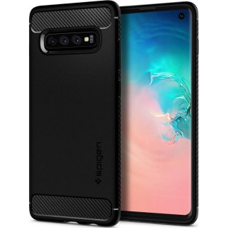 Spigen Rugged Armor Back Cover Σιλικόνης Μαύρο (Galaxy S10)