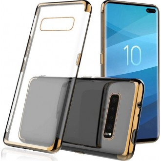 Θήκη New Electro Back Cover Διάφανη/Χρυσή για Samsung Galaxy S10 Plus