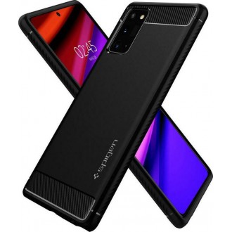 Spigen Rugged Armor Back Cover Σιλικόνης Μαύρο (Galaxy Note 20)