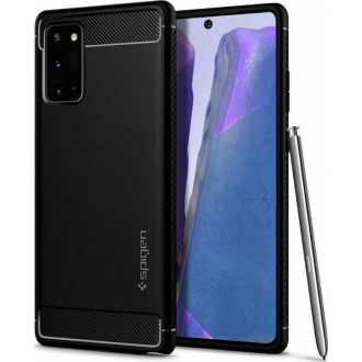 Spigen Rugged Armor Back Cover Σιλικόνης Μαύρο (Galaxy Note 20)