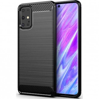 Θήκη Carbon Back Cover Σιλικόνης Μαύρη για Samsung Galaxy S20 Plus