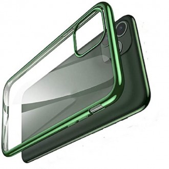 Θήκη Color Line Back Cover Σιλικόνης Διάφανη-Πράσινη για Samsung Galaxy S20 Plus