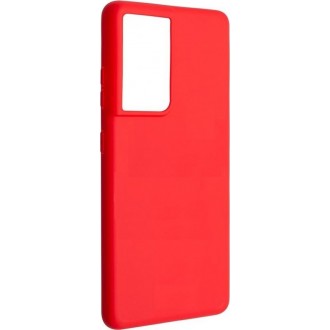 Θήκη Forcell Real Smooth Silicone Back Cover Κόκκινη για Samsung Galaxy S21 Ultra 5G