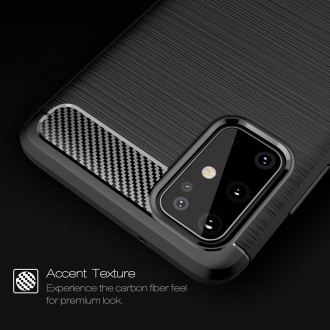 Techsuit Carbon Back Cover Σιλικόνης Μαύρο (Galaxy S21 Ultra 5G)