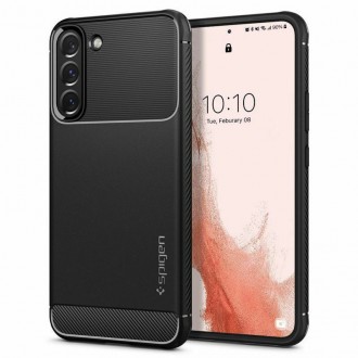 Θήκη Spigen Rugged Armor Back Cover Σιλικόνης Ανθεκτική Μαύρη για Samsung Galaxy S22 5G