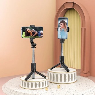 Selfie Stick K17 Figure Mini Live Broadcast για Συσκευές 4.5"- 7" 120mAh Ύψος 750mm Μαύρο