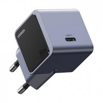 Ugreen Φορτιστής Χωρίς Καλώδιο GaN με Θύρα USB-C 30W Power Delivery / Quick Charge 3.0 Γκρι (Nexode S Χ503)