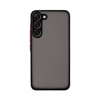 LIME ΘΗΚΗ SAMSUNG S23 5G S911 6.1" HARDSHELL FUSION FULL CAMERA PROTECTION ΜΑΥΡΗ ΜΕ ΚΟΚΚΙΝΑ ΚΟΥΜΠΙΑ