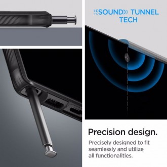 Θήκη Spigen Rugged Armor Back Cover Σιλικόνης Ανθεκτική Matte Black για Samsung Galaxy S23 Ultra