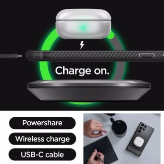 Θήκη Spigen Rugged Armor Back Cover Σιλικόνης Ανθεκτική Matte Black για Samsung Galaxy S23 Ultra