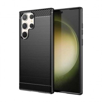 Θήκη Carbon Back Cover Σιλικόνης Μαύρη για Samsung Galaxy S23 Ultra