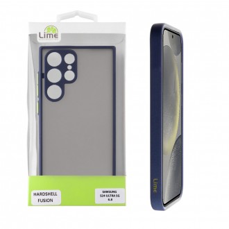 LIME ΘΗΚΗ SAMSUNG S24 ULTRA 5G S928 6.8" HARDSHELL FUSION FULL CAMERA PROTECTION ΜΠΛΕ ΜΕ ΚΙΤΡΙΝΑ ΚΟΥΜΠΙΑ