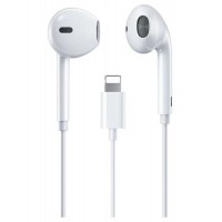 WK YB03 Earbuds Handsfree Ακουστικά με Βύσμα Lightning Λευκό