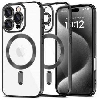 Θήκη Electro Mag Back Cover Σιλικόνης Μαύρη για iPhone 16 Pro