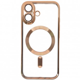 Θήκη Electro Mag Back Cover Σιλικόνης Χρυσή για Iphone 16
