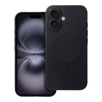 Θήκη Mag Back Cover Σιλικόνης Μαύρη για Iphone 16 Plus