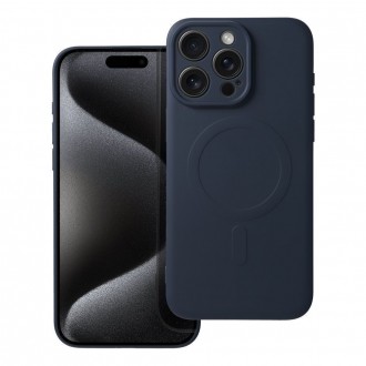 Θήκη Silicone Mag Cover Back Cover Σιλικόνης Μπλε για iPhone 15 Pro Max