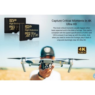 SILICON POWER κάρτα μνήμης microSDHC High Endurance, 64GB, Class 10 UHS-I U3 A1 V30