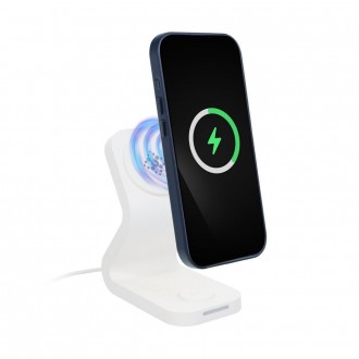 Θήκη Mag Cover Back Cover Δερμάτινη Μπλε για iPhone 15