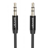 USAMS καλώδιο ήχου 3.5mm YP-01, AUX, 1m, μαύρο