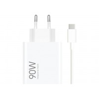 Xiaomi Φορτιστής GaN με Θύρα USB-A και Καλώδιο USB-C 90W Λευκός (HyperCharge Combo)