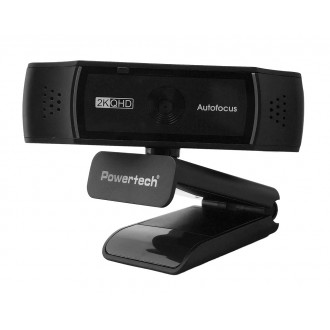 POWERTECH web camera PT-1428, 5MP, 2K QHD, αυτόματη εστίαση, 1.5m, μαύρη