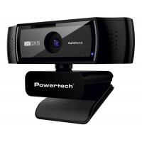 POWERTECH web camera PT-1428, 5MP, 2K QHD, αυτόματη εστίαση, 1.5m, μαύρη