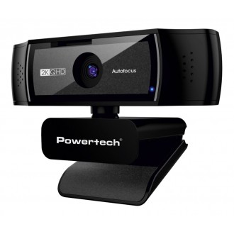 POWERTECH web camera PT-1428, 5MP, 2K QHD, αυτόματη εστίαση, 1.5m, μαύρη