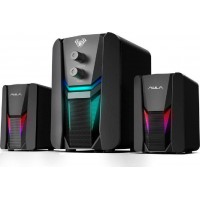 Aula N-189 Ηχεία Υπολογιστή 2.1 με RGB Φωτισμό και Ισχύ 5W σε Μαύρο Χρώμα
