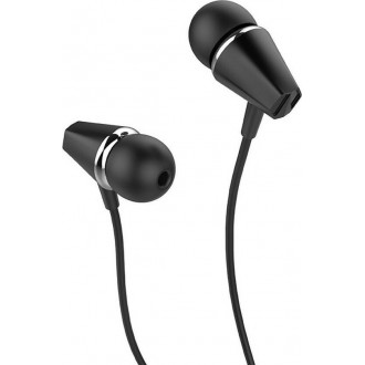 Hands Free Hoco M34 Earphones Stereo 3.5mm Μαύρο με Μικρόφωνο και Πλήκτρο Λειτουργίας