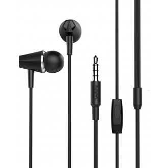 Hands Free Hoco M34 Earphones Stereo 3.5mm Μαύρο με Μικρόφωνο και Πλήκτρο Λειτουργίας