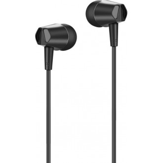 Hands Free Hoco M34 Earphones Stereo 3.5mm Μαύρο με Μικρόφωνο και Πλήκτρο Λειτουργίας