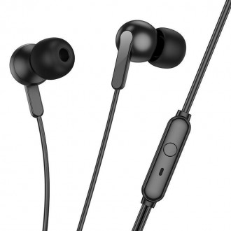 Hands Free Hoco M124 Wide Earphones Stereo 3.5mm με Μικρόφωνο και Πλήκτρο Λειτουργίας 1.2m Μαύρα