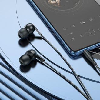 Hands Free Hoco M124 Wide Earphones Stereo 3.5mm με Μικρόφωνο και Πλήκτρο Λειτουργίας 1.2m Μαύρα