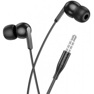 Hands Free Hoco M124 Wide Earphones Stereo 3.5mm με Μικρόφωνο και Πλήκτρο Λειτουργίας 1.2m Μαύρα
