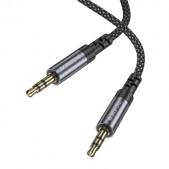 Καλώδιο Borofone AUX BL24 Graceful – από βύσμα 3,5mm σε βύσμα 3,5mm – 1 μέτρο μαύρο