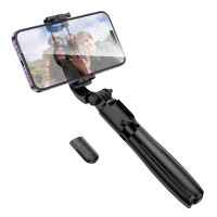 Borofone Selfie Stick BY13 Nube bluetooth με τρίποδο και τηλεχειριστήριο μαύρο