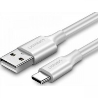 Ugreen USB 2.0 Cable USB-C male - USB-A 60W Λευκό 1m (60121)