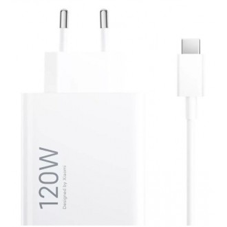 Xiaomi Φορτιστής με Θύρα USB-A και Καλώδιο USB-C 120W Λευκός (HyperCharge Combo)