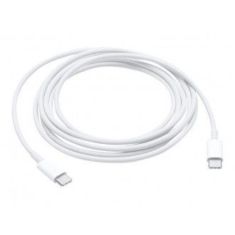 Apple Braided USB 2.0 Cable USB-C male - USB-C 60W Λευκό 1m (MQKJ3ZM/A)