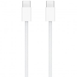 Apple Braided USB 2.0 Cable USB-C male - USB-C 60W Λευκό 1m (MQKJ3ZM/A)