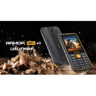 ULEFONE κινητό τηλέφωνο Armor Mini 4, IP68, 2.8", dual SIM, 4G, μαύρο